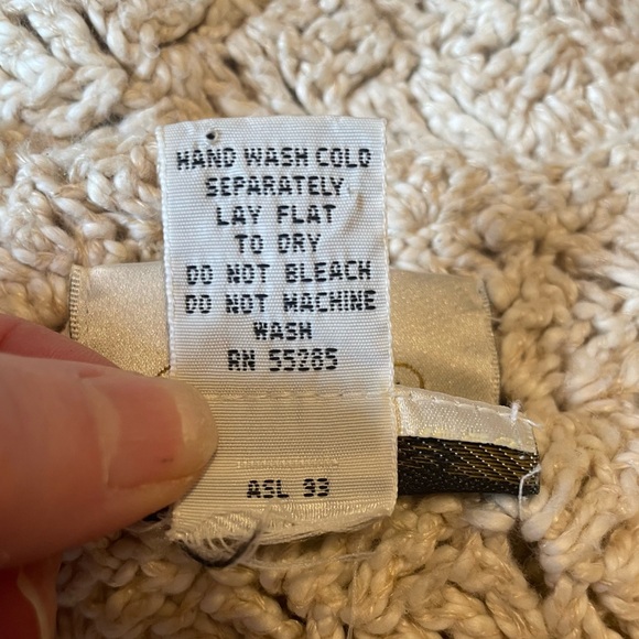 Vintage Express Beige Size XS Crochet Sweater Vest Boho Cottage Classic 90s EUC - Picture 7 of 9